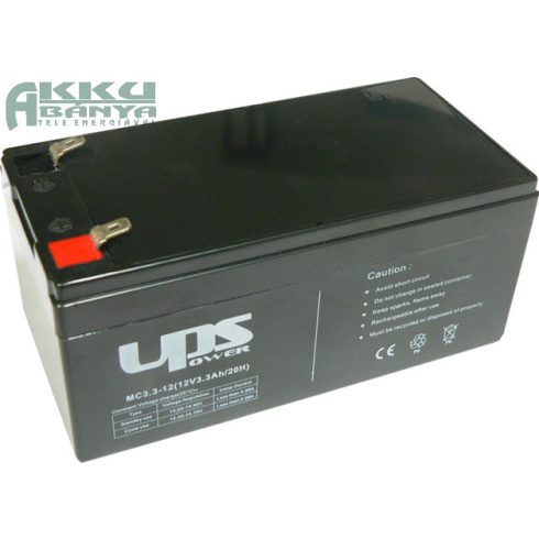UPS POWER 12V 3,3Ah akkumulátor MC3,3-12
