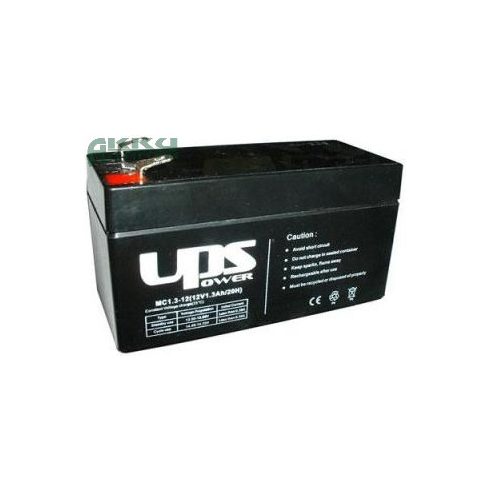 UPS POWER 12V 1,3Ah akkumulátor MC1,3-12