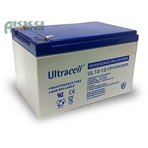 ULTRACELL 12V 12Ah akkumulátor UL12-12 AU-12120