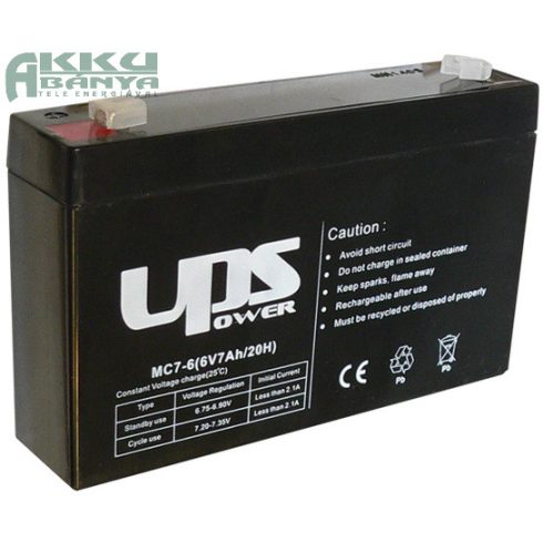 UPS POWER 6V 7Ah akkumulátor MC7-6