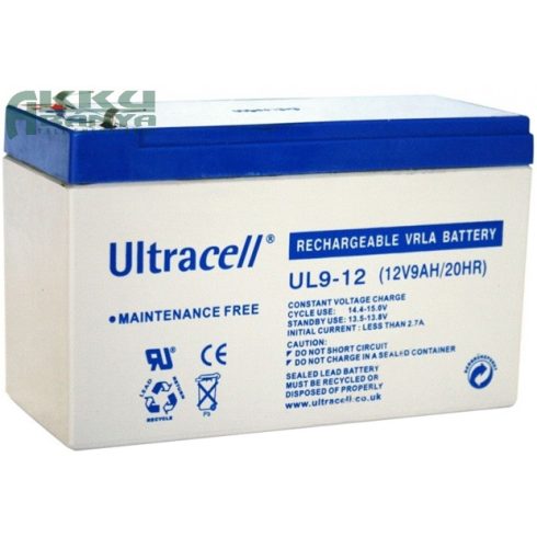 ULTRACELL 12V 9Ah akkumulátor UL9-12 AU-12090