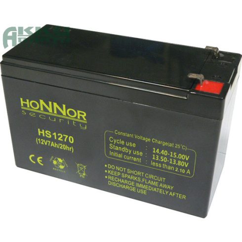 HONNOR 12V 7Ah akkumulátor HS1270