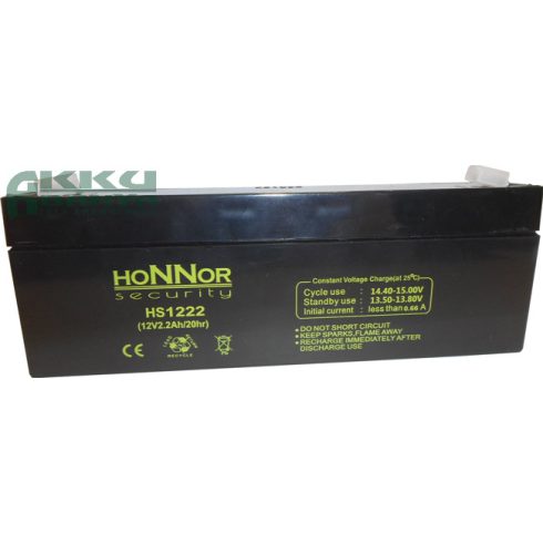 HONNOR 12V 2,2Ah akkumulátor HS1222