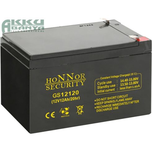 HONNOR 12V 12Ah akkumulátor GS12120