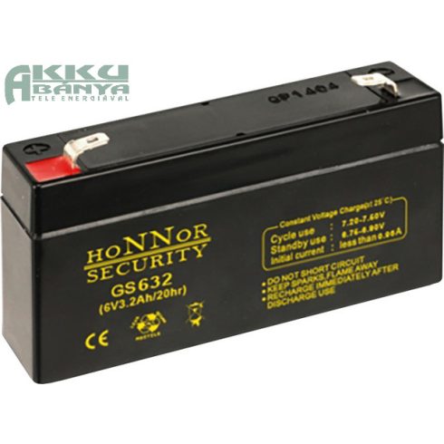 HONNOR 6V 3,2Ah akkumulátor GS632