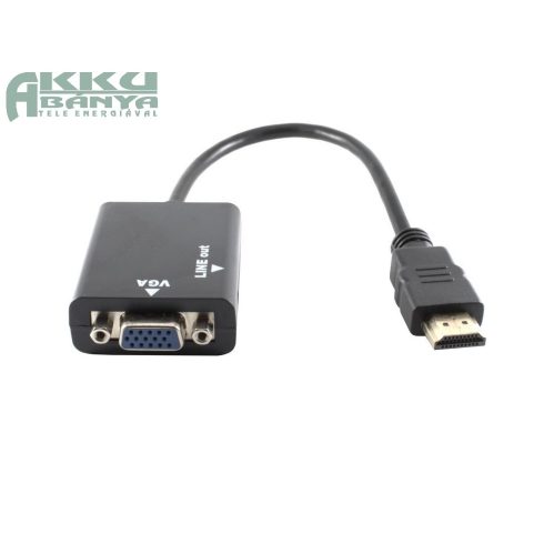 HDMI apa - VGA anya átalakító 25cm, fekete