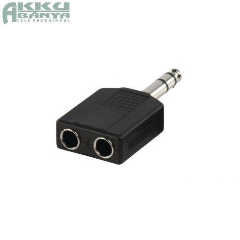 Sztereó audió adapter 1x6.3mm jack dugó - 2x6.3mm jack aljzat