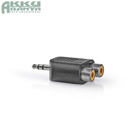 Sztereó audio adapter 1x3.5mm jack dugó - 2xRCA aljzat