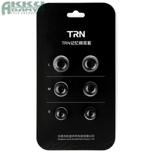 TRN memóriahabos füldugó fülhallgatókhoz, fekete