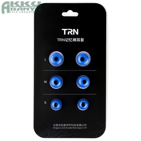 TRN memóriahabos füldugó fülhallgatókhoz, kék