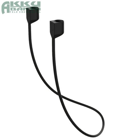 Elvesztésgátló szilikon nyakpánt AirPods fülhallgatókhoz, mágneses, fekete