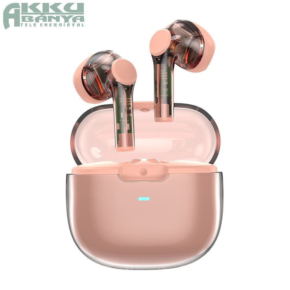 Wiwu T12 TWS Bluetooth 5.3 fülhallgató és headset, pink